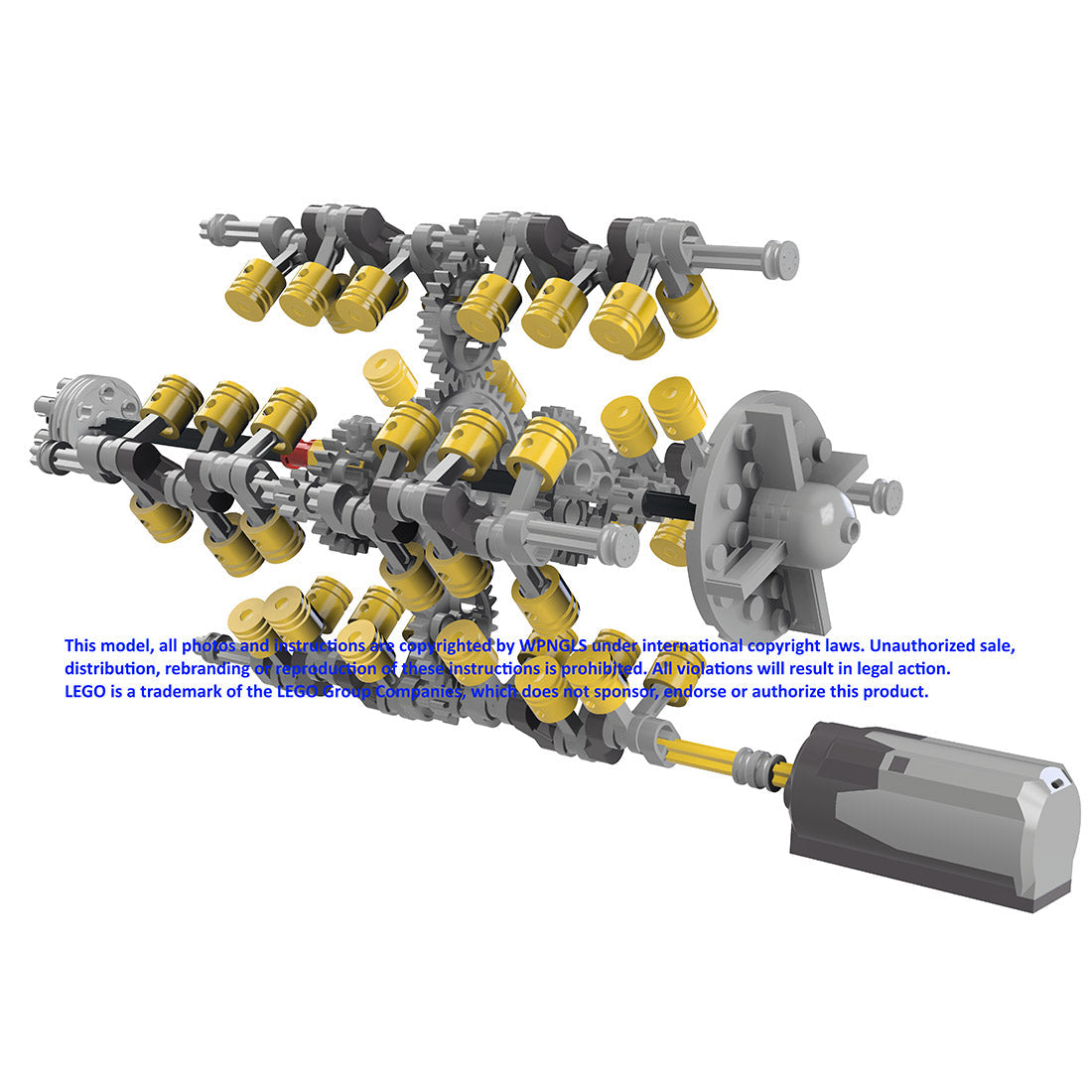 MOC Jumo 223 24-Cylinder Aviation Engine Blocks