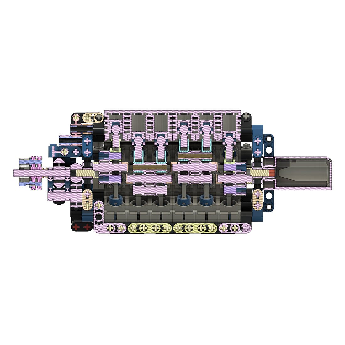 MOC Wright R-2160 Tornado 42-Cylinder Radial Engine Blocks