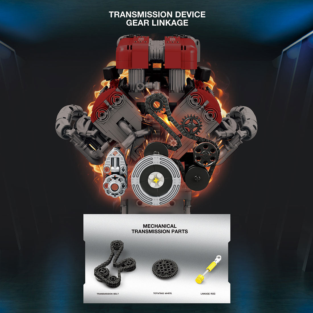 MOC F1 V8 Engine Blocks