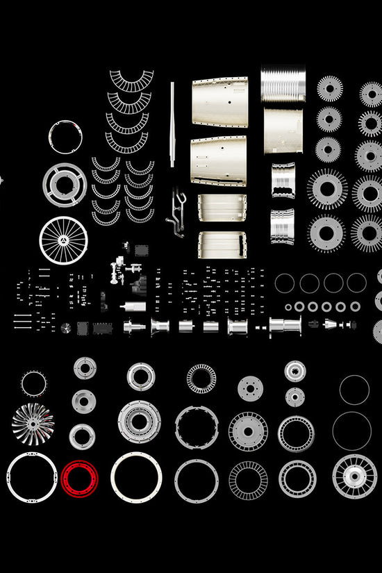 F135 Military Turbofan Engine Model with Lights & Effects